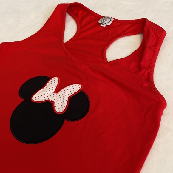 Sweet Southern Smocks | Disney Minnie Mouse Embroidered Racerback Tank Top Red M - Picture 9 of 16